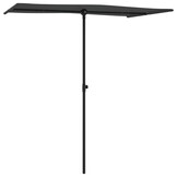 vidaXL Parasol met aluminium paal 180x110 cm antracietkleurig