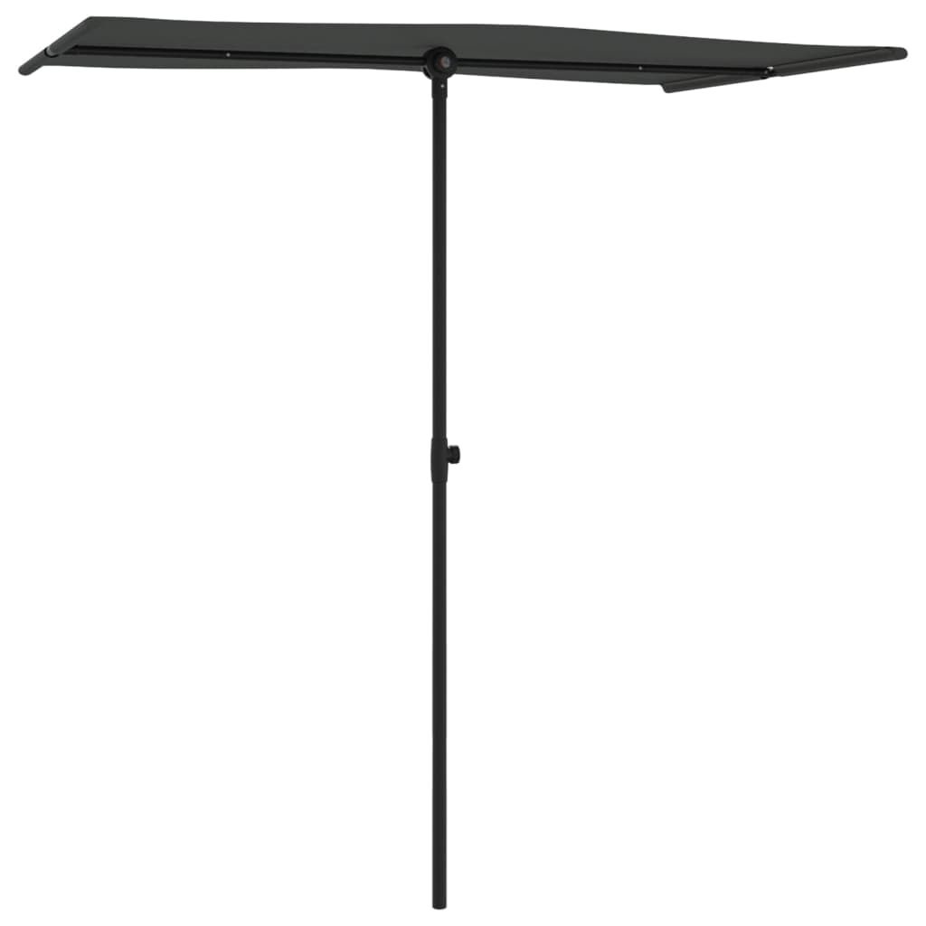 vidaXL Parasol met aluminium paal 180x110 cm antracietkleurig