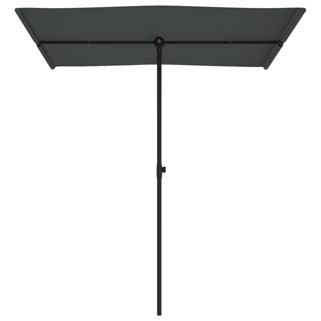 vidaXL Parasol met aluminium paal 180x110 cm antracietkleurig