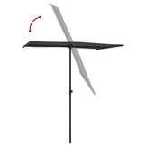vidaXL Parasol met aluminium paal 180x110 cm antracietkleurig