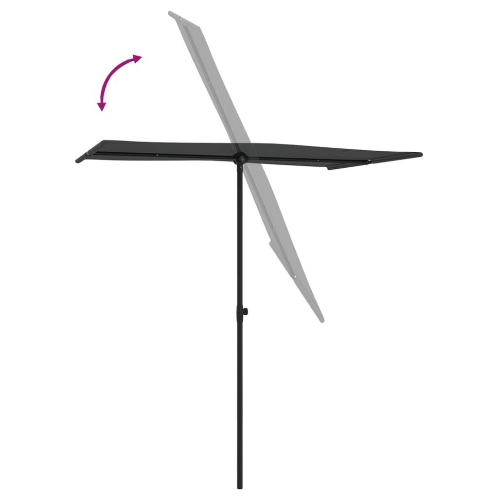 vidaXL Parasol met aluminium paal 180x110 cm antracietkleurig
