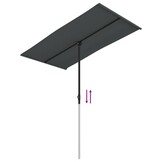 vidaXL Parasol met aluminium paal 180x110 cm antracietkleurig