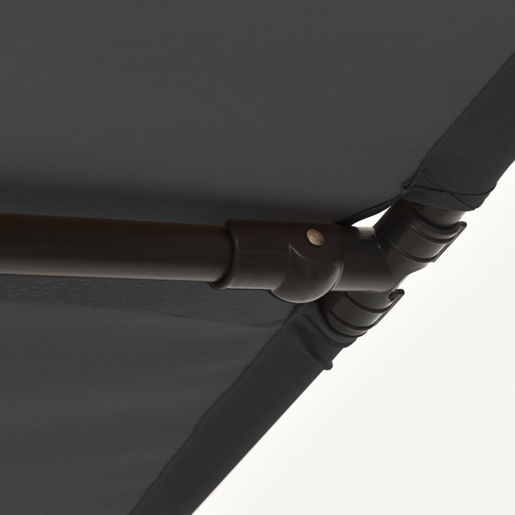 vidaXL Parasol met aluminium paal 180x110 cm antracietkleurig