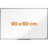 Nobo Basic whiteboard, magnetisch, droog afwasbaar, memobord en magnetische tekenborden, zilveren aluminium frame, 900 x 600 mm, exclusief Amazon - Maat 90B x 60H cm
