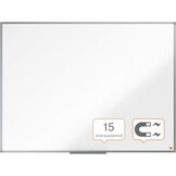 Nobo Basic whiteboard, magnetisch, droog afwasbaar, memobord en magnetische tekenborden, zilveren aluminium frame, 900 x 600 mm, exclusief Amazon - Maat 90B x 60H cm