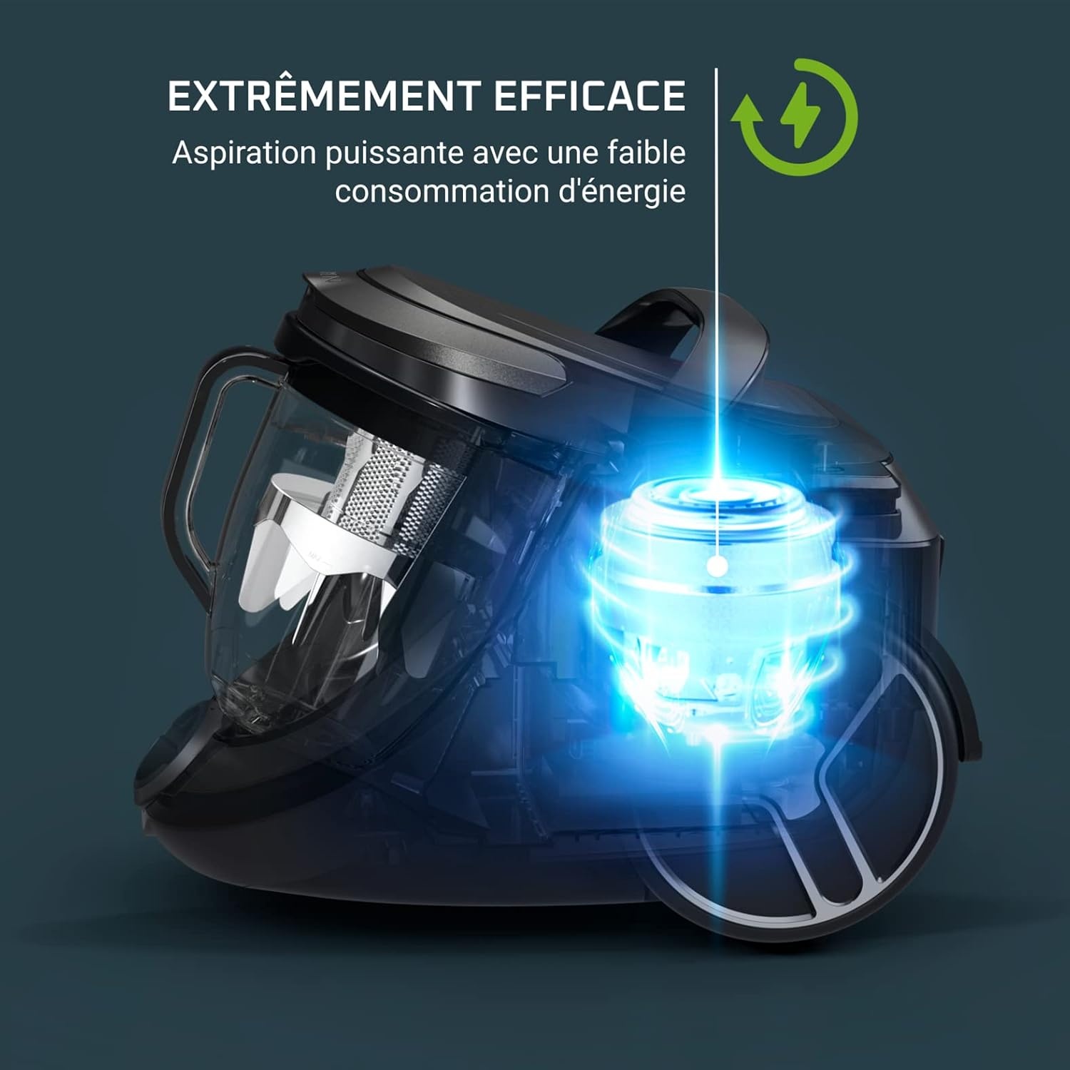 Rowenta Silence Force Cyclonic Effitech Stofzuiger - 2,5 liter - 59 dB - Zwart
