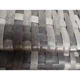 vidaXL Tuinhoekbank met kussens poly rattan grijs