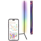Osram Matter over Wifi Floor Corner LED staande lamp, 1400 mm, 14 W, RGBW, 2700-6500 K, wifi, afstandsbediening, zwart, omgevingslicht