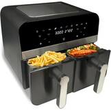 Comfy Nest, CNAFD45NB, heteluchtfriteuse, Air Fryer, digitale dubbele mand, 2400 W, 9 l, gezond en snel koken, modern design, eenvoudig te bedienen, ideaal voor het hele gezin, zwart