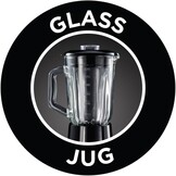 Russell Hobbs Blender Smoothie Maker 2-in-1 (1,5 L Glazen Kan & 0,6 L To-Go Drinkfles Incl. Deksel, Vaatwasmachinebestendig, Pulse/Ice Crush-Functie BPA-vrij) 23821-56 [Energy Klasse A+++]