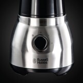 Russell Hobbs Blender Smoothie Maker 2-in-1 (1,5 L Glazen Kan & 0,6 L To-Go Drinkfles Incl. Deksel, Vaatwasmachinebestendig, Pulse/Ice Crush-Functie BPA-vrij) 23821-56 [Energy Klasse A+++]
