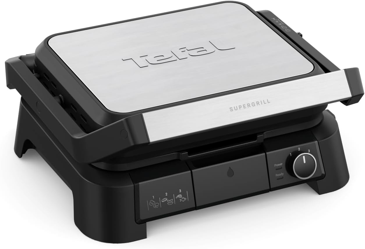Tefal SuperGrill 3-in-1 contactgrill, 2000 W, barbecue en ovenstand GC510D
