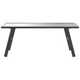 vidaXL Tuintafeltje 90x45x35 cm gepoedercoat staal zwart