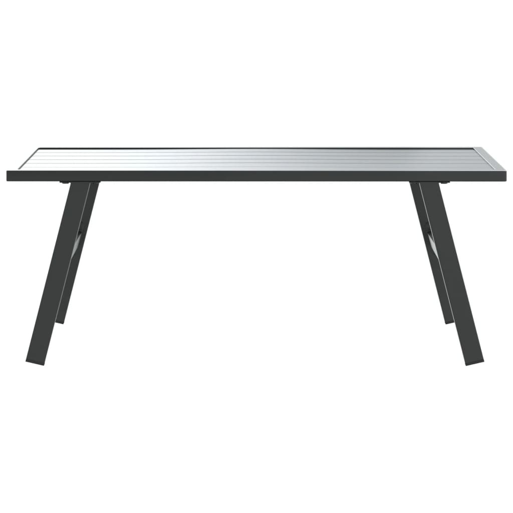 vidaXL Tuintafeltje 90x45x35 cm gepoedercoat staal zwart