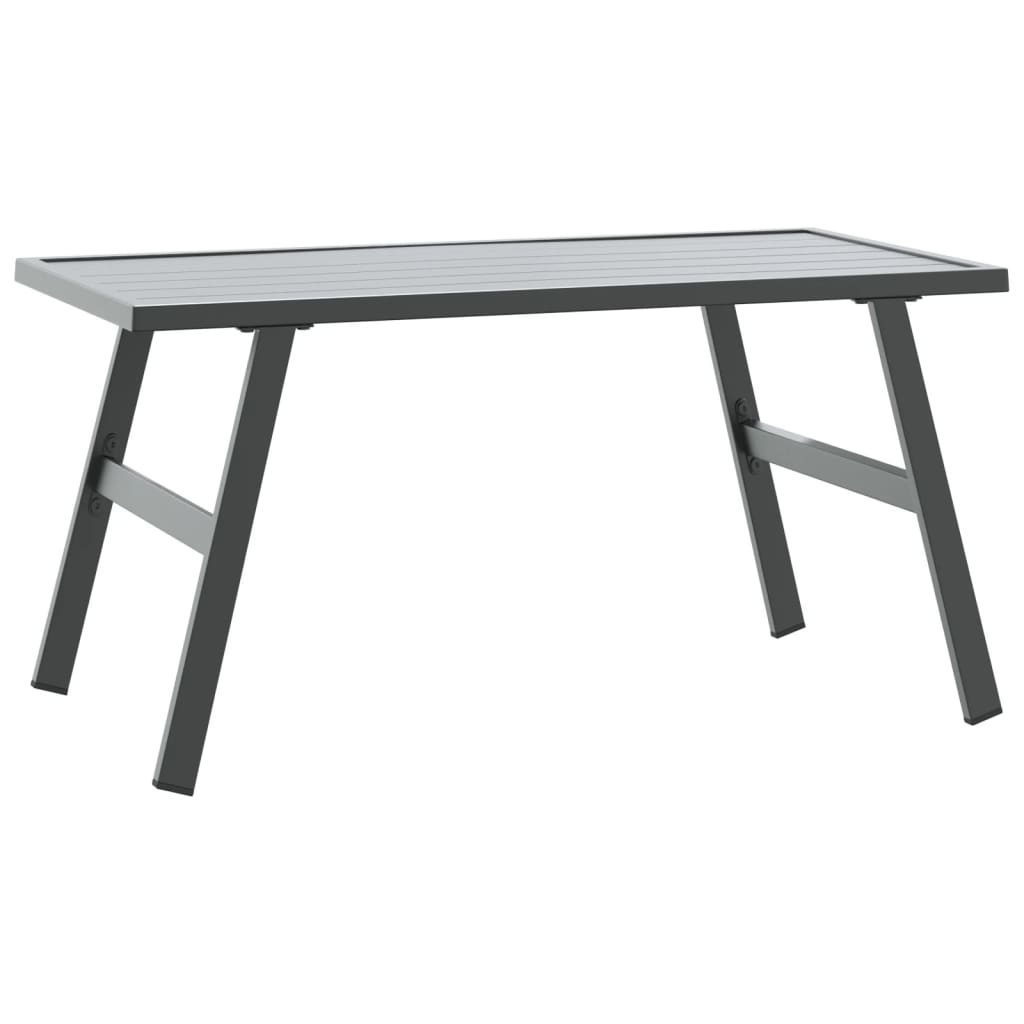vidaXL Tuintafeltje 90x45x35 cm gepoedercoat staal zwart