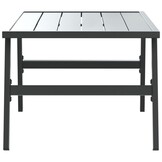 vidaXL Tuintafeltje 90x45x35 cm gepoedercoat staal zwart