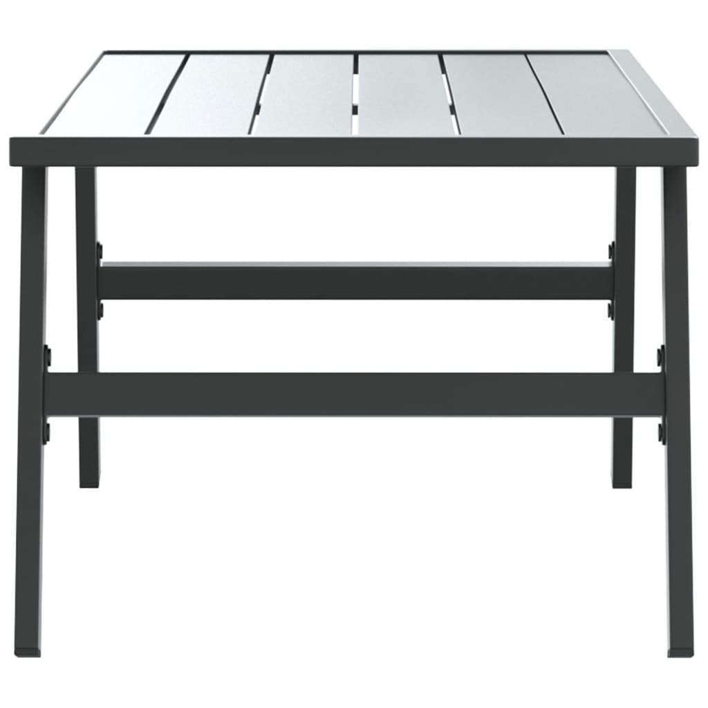 vidaXL Tuintafeltje 90x45x35 cm gepoedercoat staal zwart