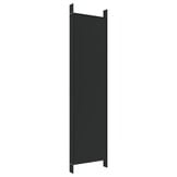 vidaXL Kamerscherm met 6 panelen 300x200 cm stof zwart