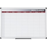 Bi-Office GA0233170 Magnetische Weekplanner Met Geanodiseerd Aluminium Omlijsting, Magnetisch Oppervlak Van Gelakt Staal, 60 x 45 cm