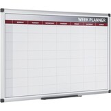 Bi-Office GA0233170 Magnetische Weekplanner Met Geanodiseerd Aluminium Omlijsting, Magnetisch Oppervlak Van Gelakt Staal, 60 x 45 cm