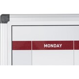 Bi-Office GA0233170 Magnetische Weekplanner Met Geanodiseerd Aluminium Omlijsting, Magnetisch Oppervlak Van Gelakt Staal, 60 x 45 cm