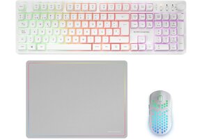 Gaming Toetsenbord & Muis Set Wit - 33% Korting!