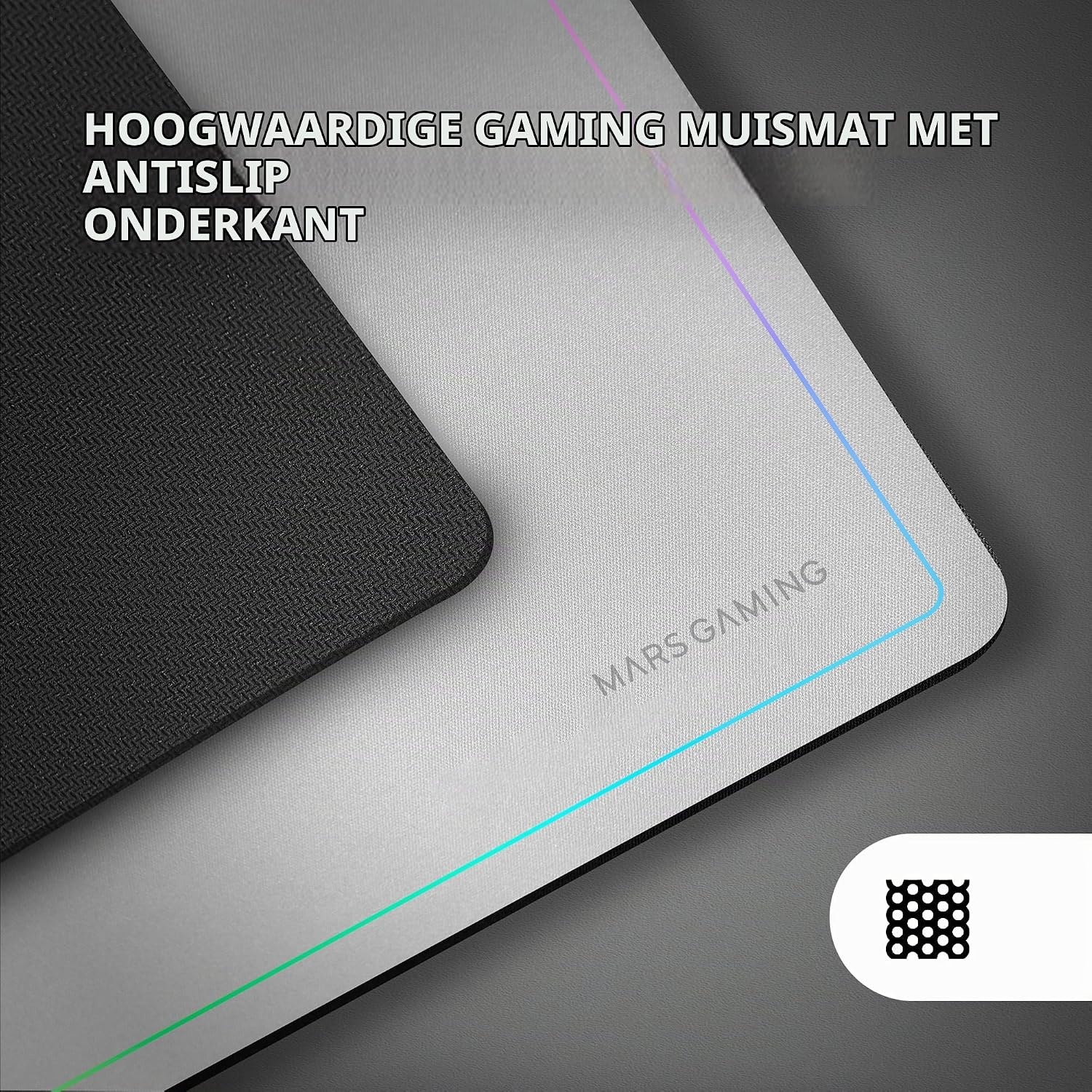 Mars Gaming MCPWX, Spaans, Draadloze Gaming-Combo, DualPro Link 2.4GPRO-Technologie, Volledig FRGB-toetsenbord met Multimediabediening + RGB 3200DPI Muis + Antislip Muismat 360x260mm, Wit