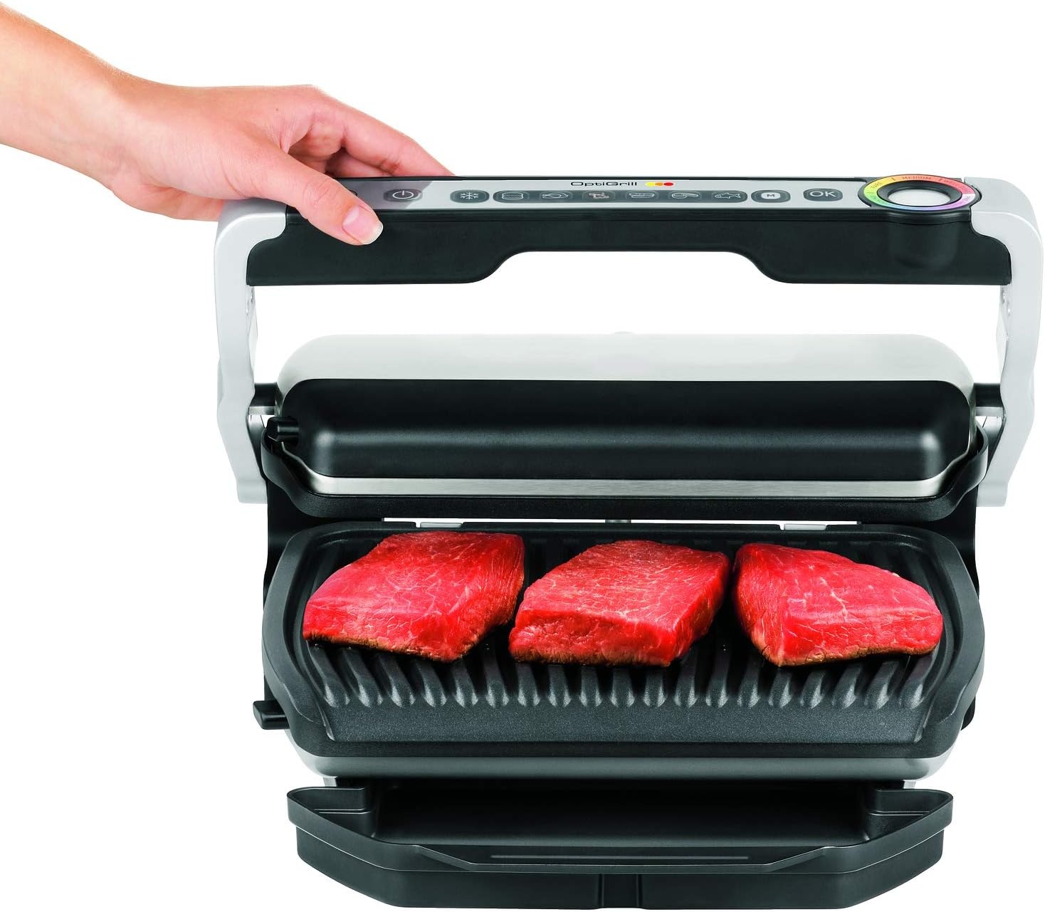 Tefal OptiGrill GC705D16 Contactgrill 2000W - RVS