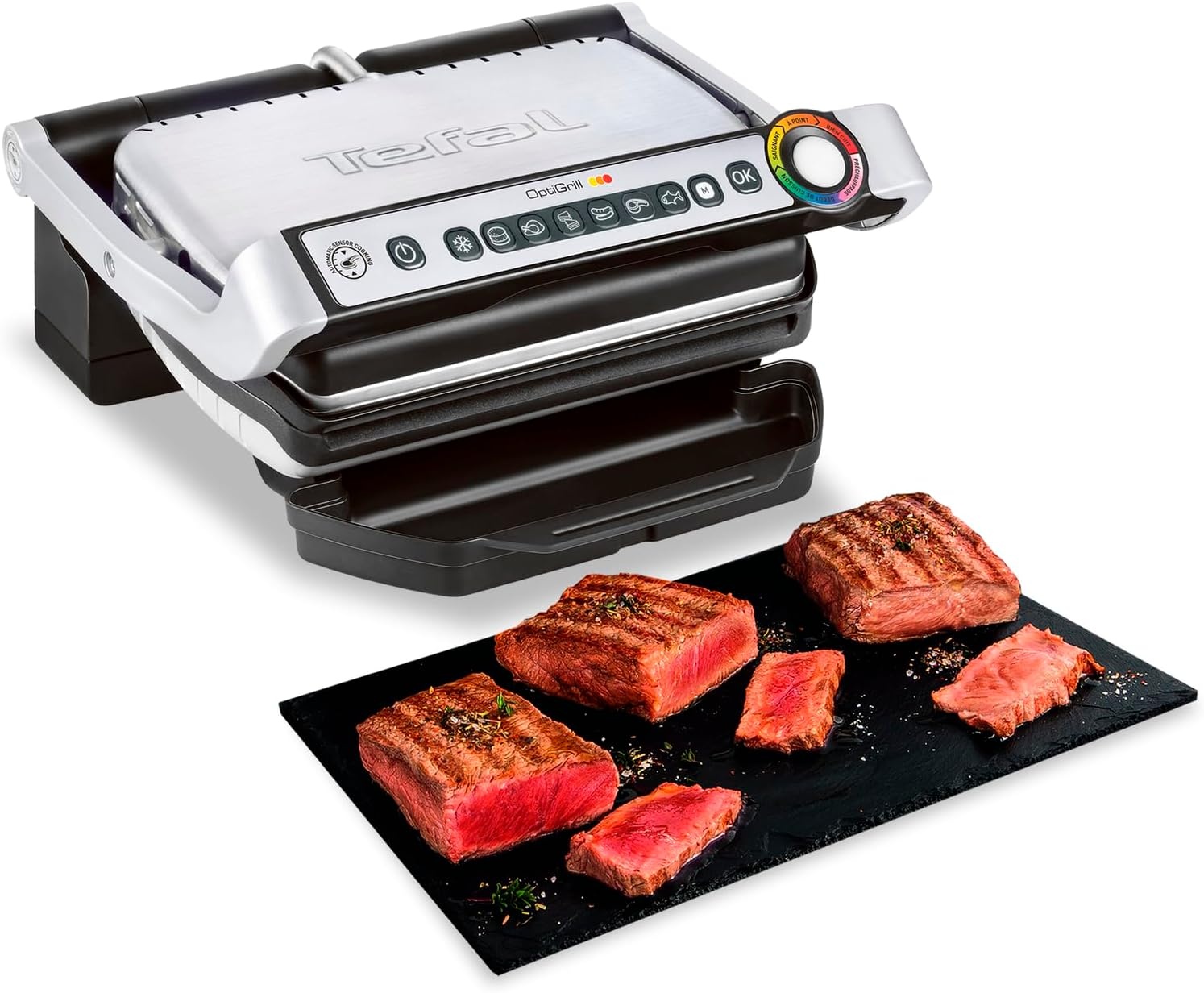 Tefal OptiGrill GC705D16 Contactgrill 2000W - RVS