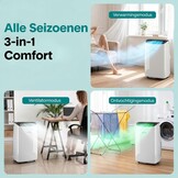 SereneLife Mobiele Airco 9000 BTU - Wit - Met WiFi, Afstandsbediening en Raamafdichtingsset