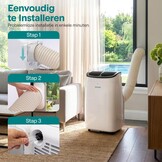 SereneLife Mobiele Airco 9000 BTU - Wit - Met WiFi, Afstandsbediening en Raamafdichtingsset