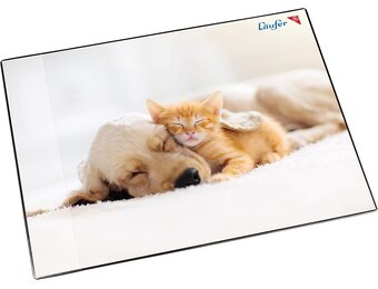 Bureauonderlegger Hond & Kat 53x40cm Antislip - Kinderkamer Korting!
