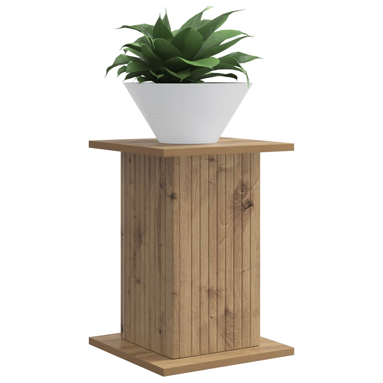 Plantenstandaard Artisanaal Eiken 30,5x30x43 cm - 33% Korting