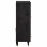 VidaXL Hoge Kast Zwart Mango Hout 60x33x100cm - 34% Korting
