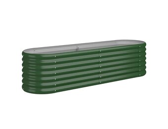 Verhoogde Plantenbak Staal Groen 152x40x36 cm - 33% Korting!