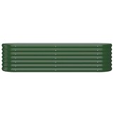 Verhoogde Plantenbak Staal Groen 152x40x36 cm - 33% Korting!