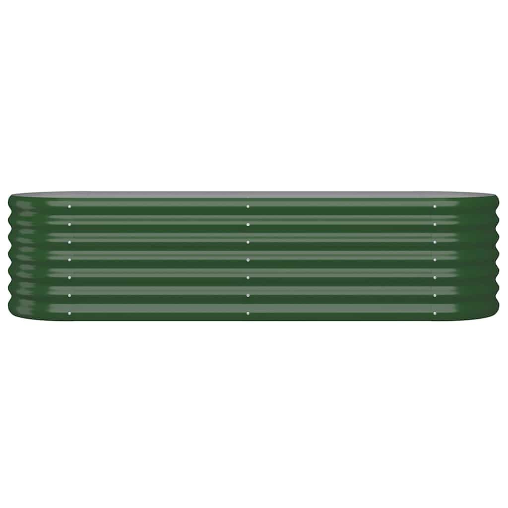 Verhoogde Plantenbak Staal Groen 152x40x36 cm - 33% Korting!