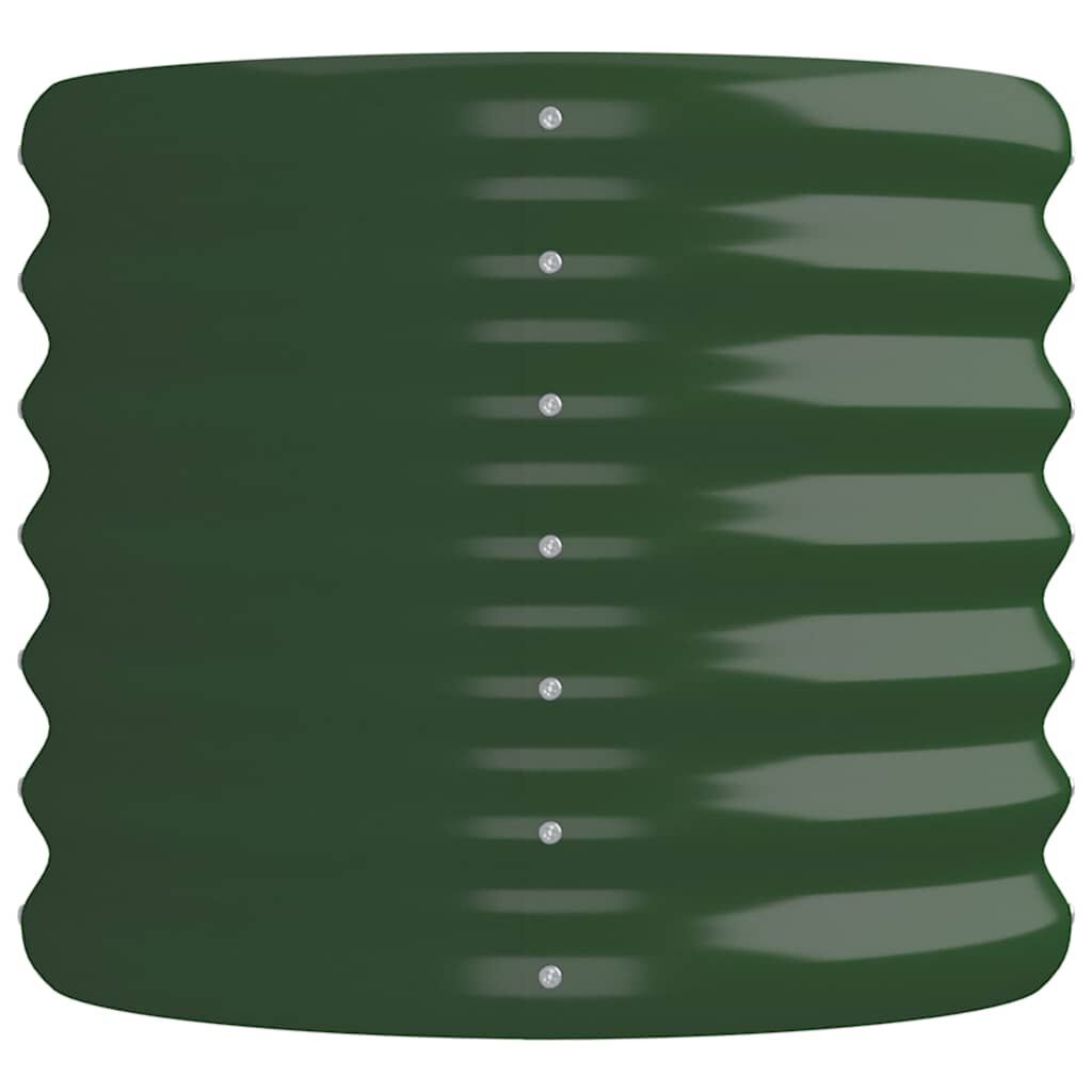 Verhoogde Plantenbak Staal Groen 152x40x36 cm - 33% Korting!