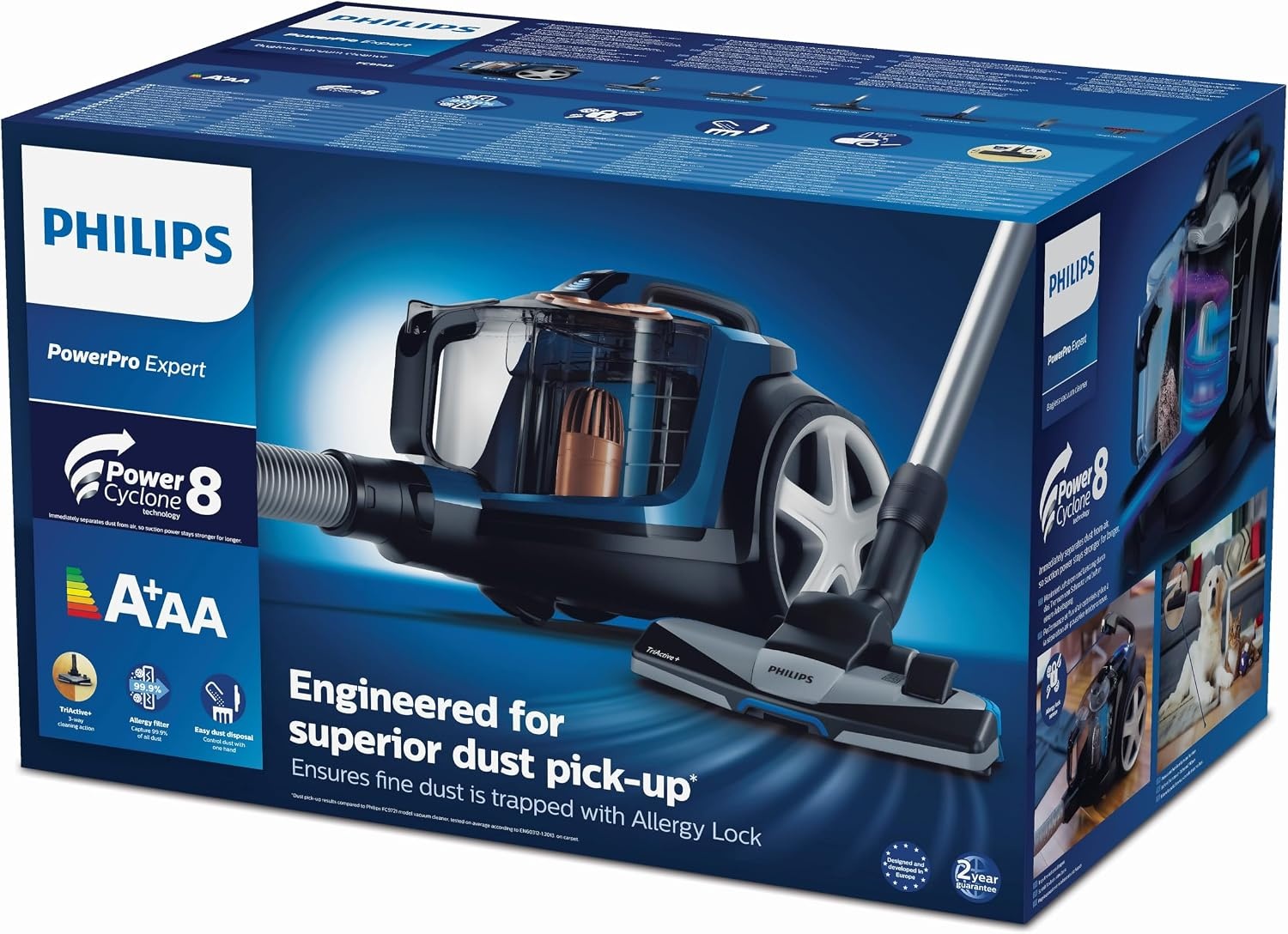 Philips Cilinderstofzuiger 900W Zwart Blauw - 54% Korting