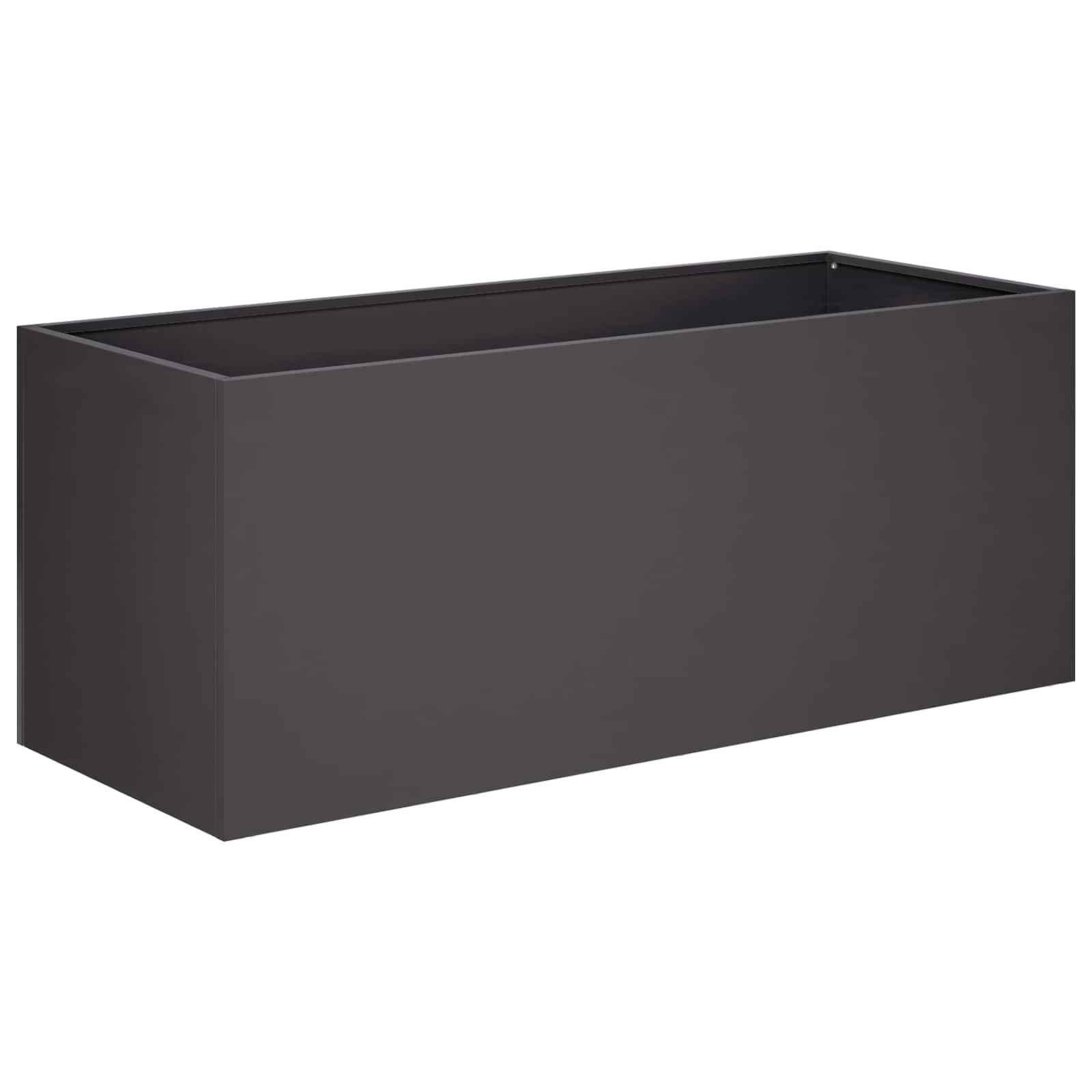 2x Zwarte Plantenbak 80x40x40 cm - Koudgewalst Staal met 54% Korting