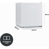 Elektrische Minikoelkast 50L Wit met Vriesvak & 54% Korting