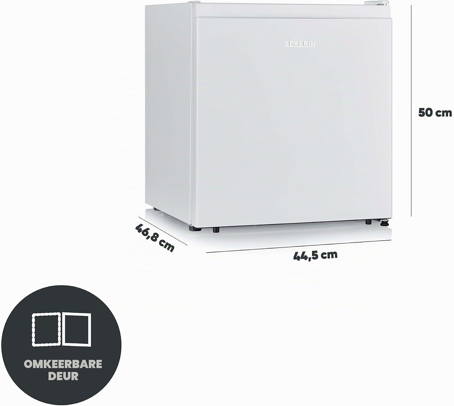 Elektrische Minikoelkast 50L Wit met Vriesvak & 54% Korting