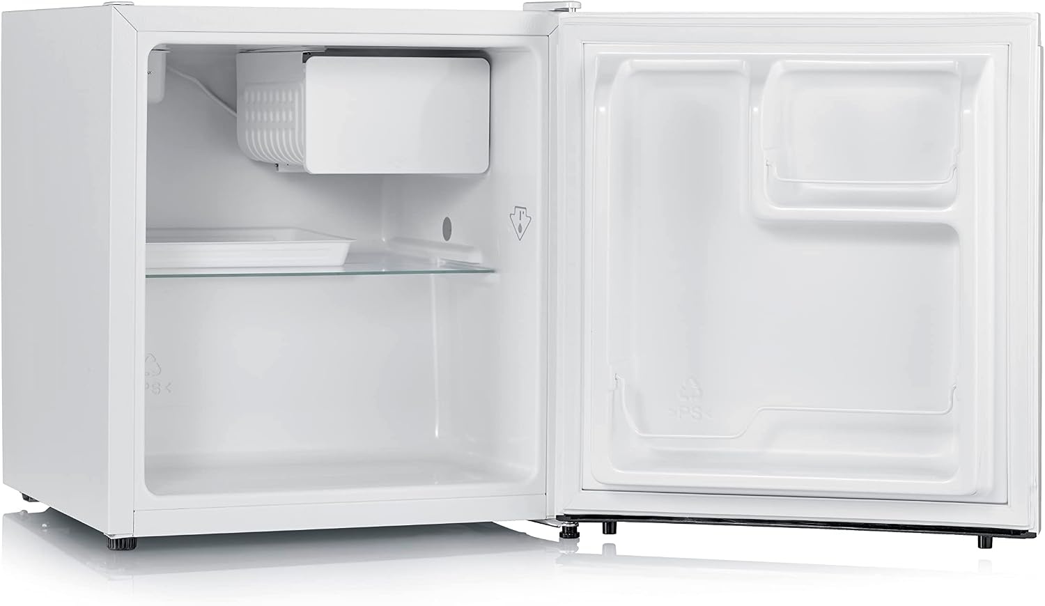 Elektrische Minikoelkast 50L Wit met Vriesvak & 54% Korting