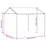 VidaXL Tuinpaviljoen 4x4m Antraciet - 35% Korting