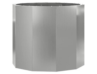 Plantenbak Staal Zilver 60x60x50 cm - 34% Korting!