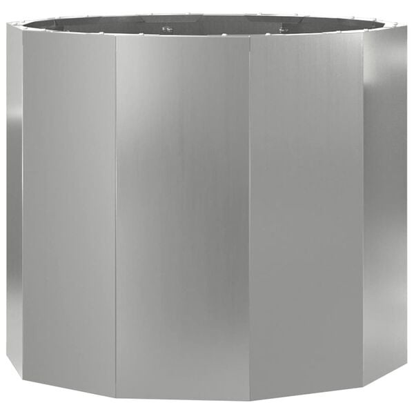 Plantenbak Staal Zilver 60x60x50 cm - 34% Korting!