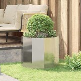 Plantenbak Staal Zilver 60x60x50 cm - 34% Korting!