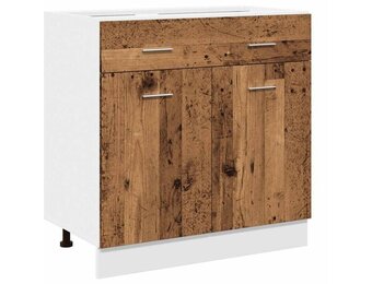 Onderkast met lade Lyon - 80x46x81,5 cm Oud Houtkleurig - 34% Korting