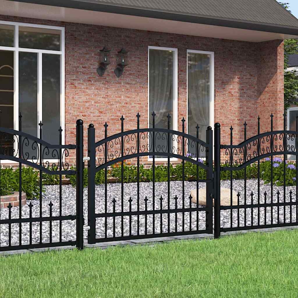 vidaXL Hekpoort KAMPEN Zwart Staal 103x75 cm - 54% Korting!