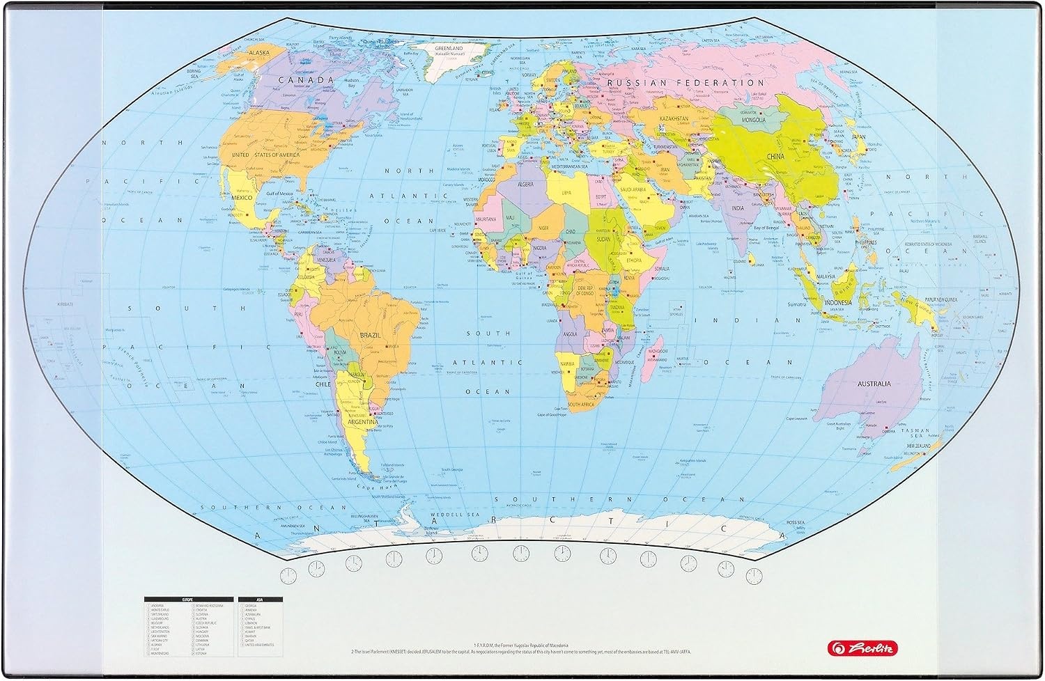Bureaulegger Wereldkaart 70x45cm - 37% Korting